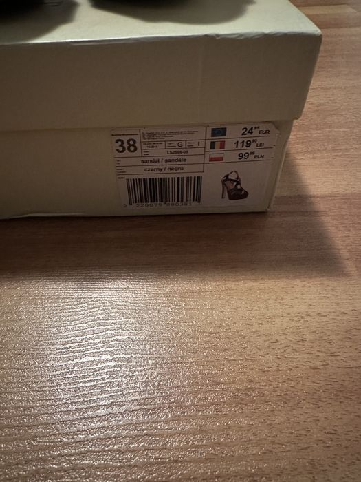 Pantofi eleganti cu toc, negru, 38, ca noi