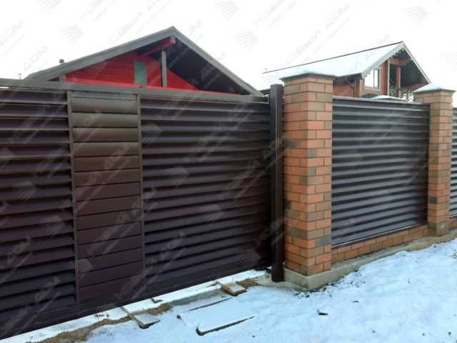 Забор жалюзи из металла