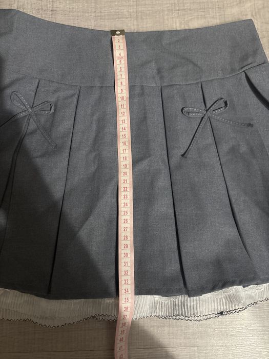 Юбка короткая серая