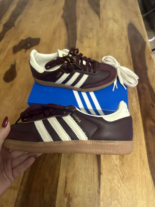adidas Samba OG Maroon Gold Metallic (W)