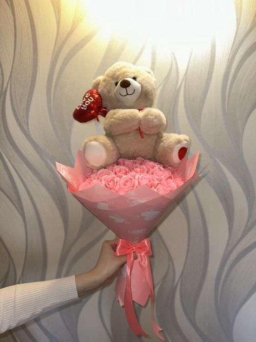 Buchet 37trandafiri si ursulet!