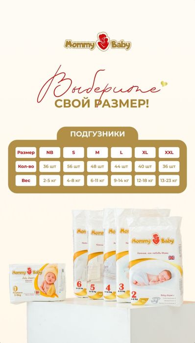 Mommy baby подгузники и трусики