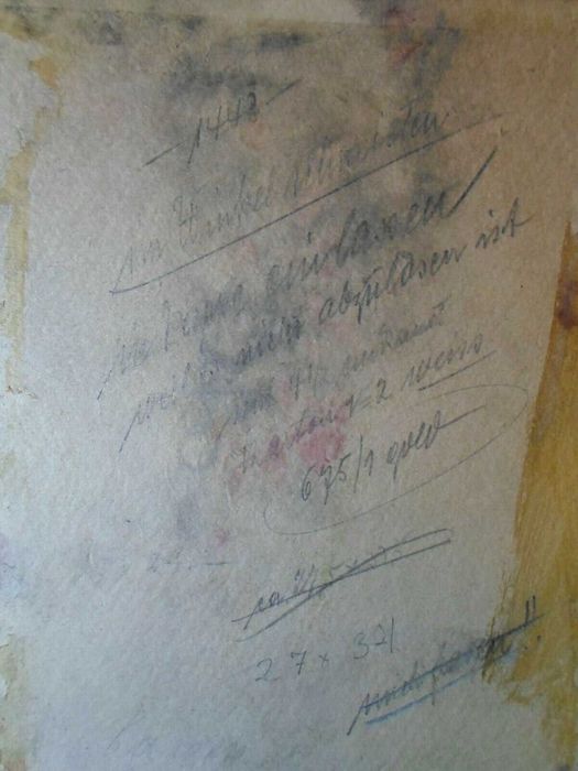 Pictura, ulei pe carton, 1940, semnata G.Kramer