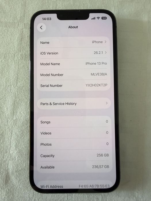 iPhone 13 PRO 256GB Black impecabil