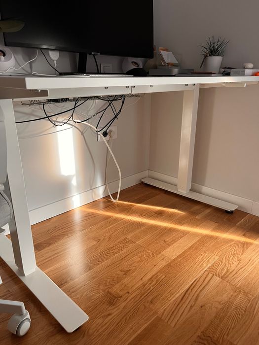 Birou Ikea cu înălţime reglabilă, alb, 120x70 cm