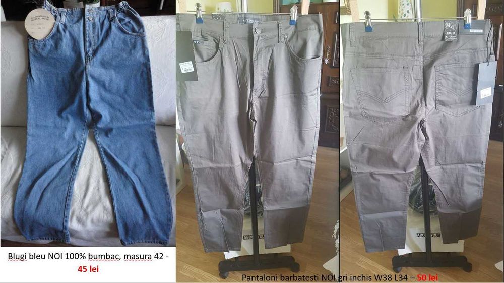 Imbracaminte noua cu eticheta: Blugi, Pantaloni, Bluza, Hanorac, Trico