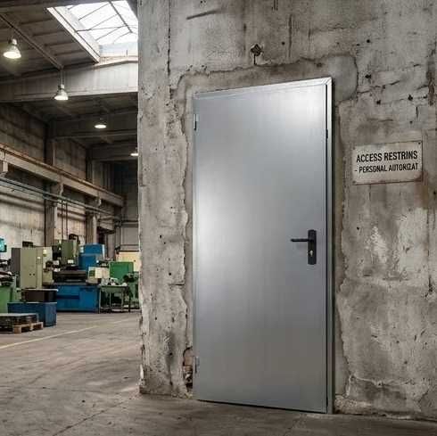 Usa Intrare Metalica Reversibila Stanga Dreapta Birou Sediu Camera Tehnica Beci Depozit Santier Magazie Serviciu 206x92cm + LIVRARE GRATUITA ! IS