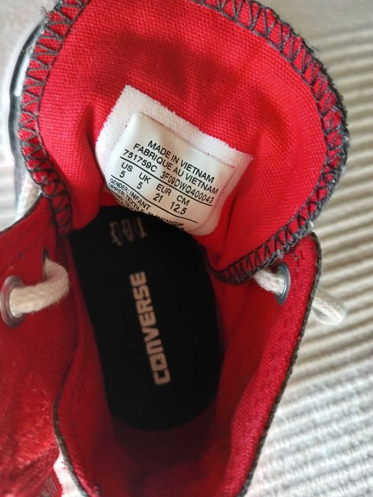 Ghete/Tenisi inalti,  Converse, pentru copii, unisex,nr.21
