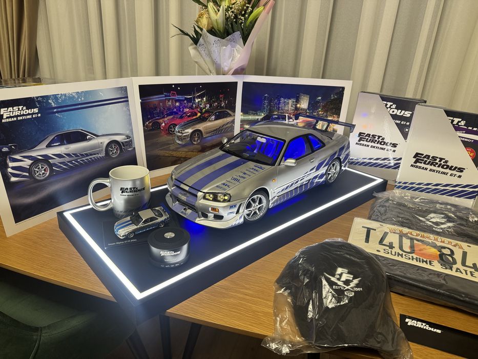 DeAgostini Nissan Skyline R34 GT-R 1:8 Fast and Furious Fanhom macheta