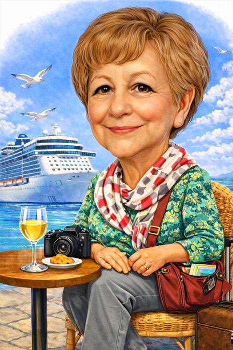 Дигитална карикатура по снимка с добавени детайли по желание