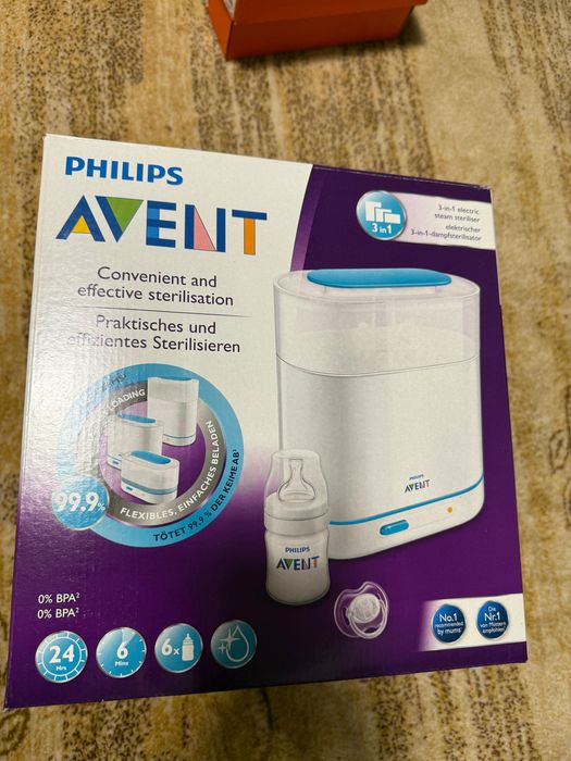 Sterilizator 3 in 1 Philips Avent + uscător + recipiente alimente