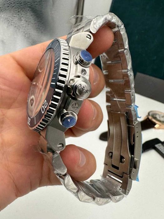 ORIS Aquis Chron сребристо-синьо