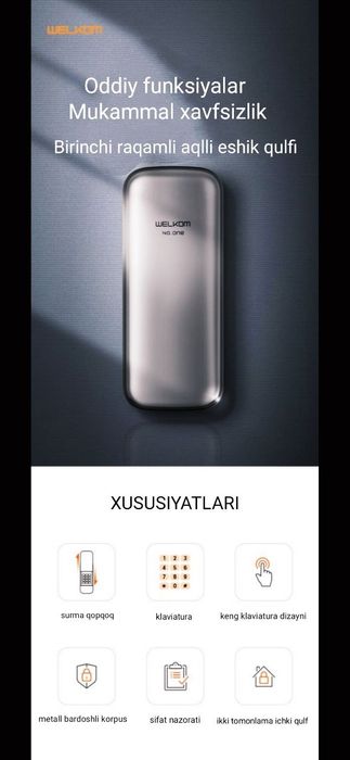 "WELKOM" smart qulflari