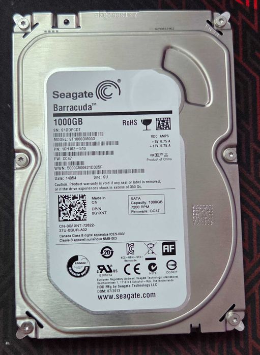 HDD: Seagate Barracuda 1TB - ST1000DM003 - 7200RPM - 3 броя