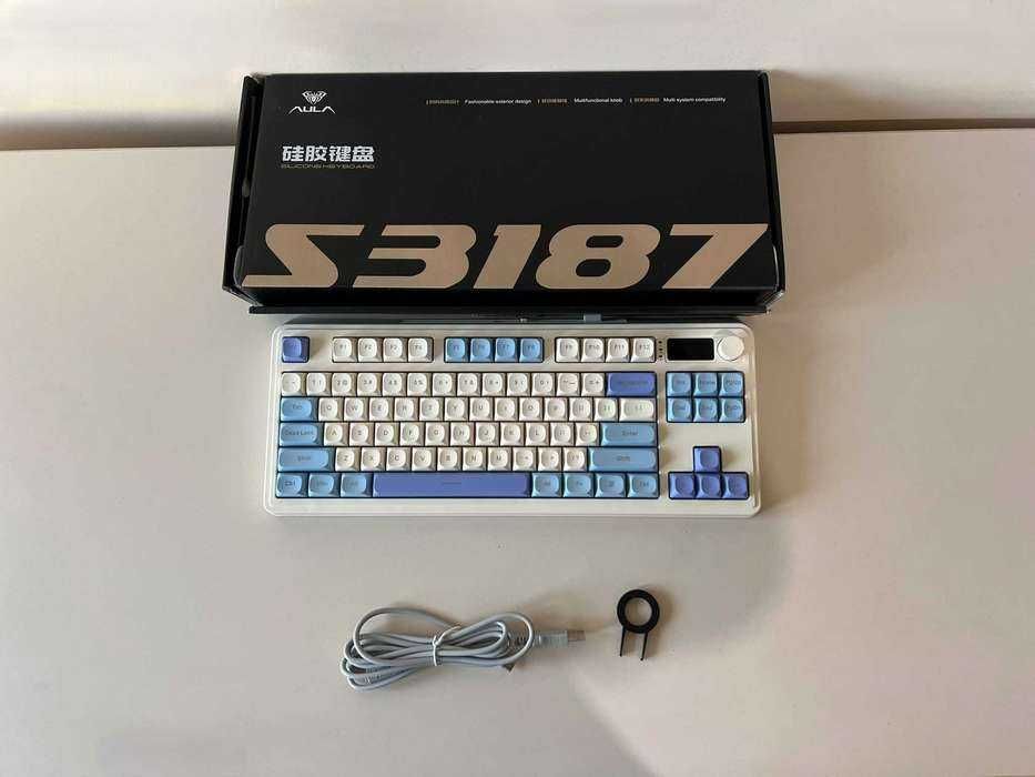 Tastatura Gaming Aula S87 Wireless Misty Blue