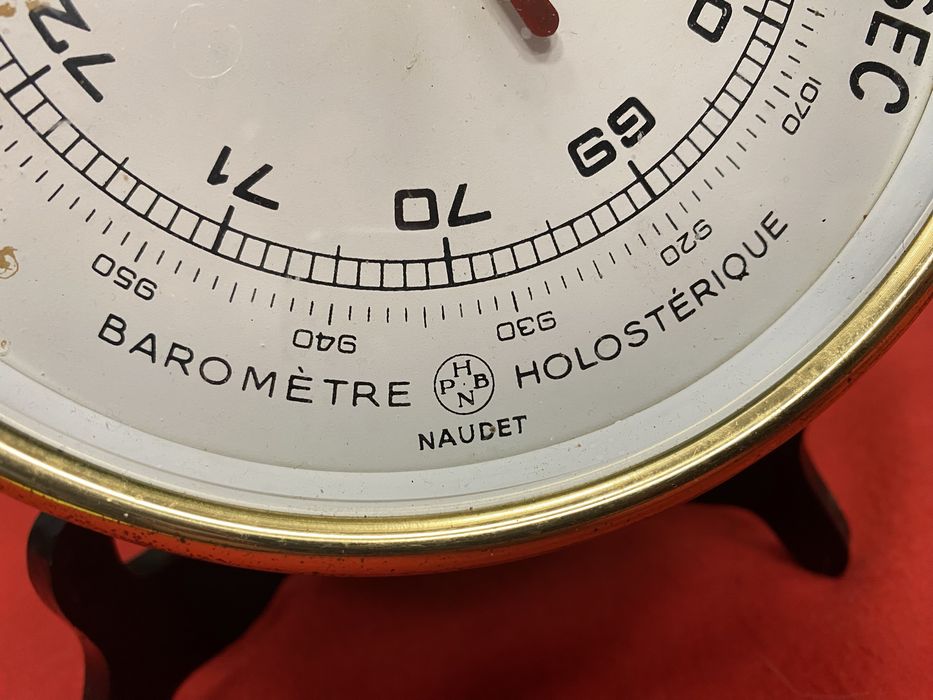 Френски барометър Naudet 1955 1965 месинг холостеричен модел