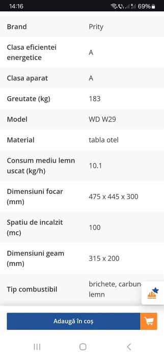 Centrala termica pe lemne 29kw ca noua