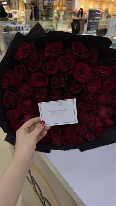 Цветы 51роза свежый