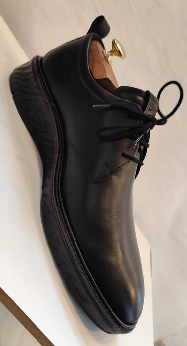 Pantofi derby 43 43.5 premium ECCO piele naturala moale negru