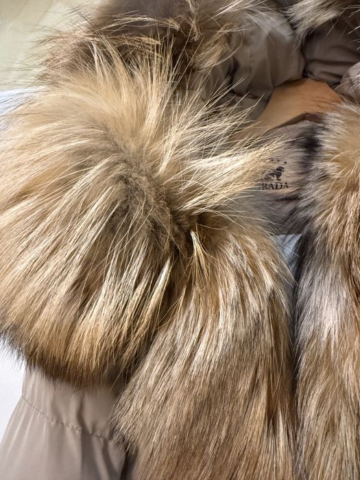 Geacă damă mărimea M cu blană naturală de vulpe