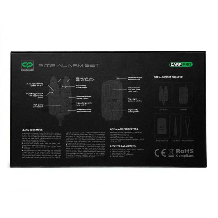 Комплект сигнализатори Carp Pro DeLight Bite Alarm Set 3 + 1/ 4+1