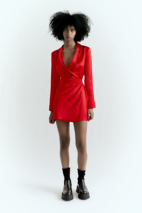 Rochie satinata rosie