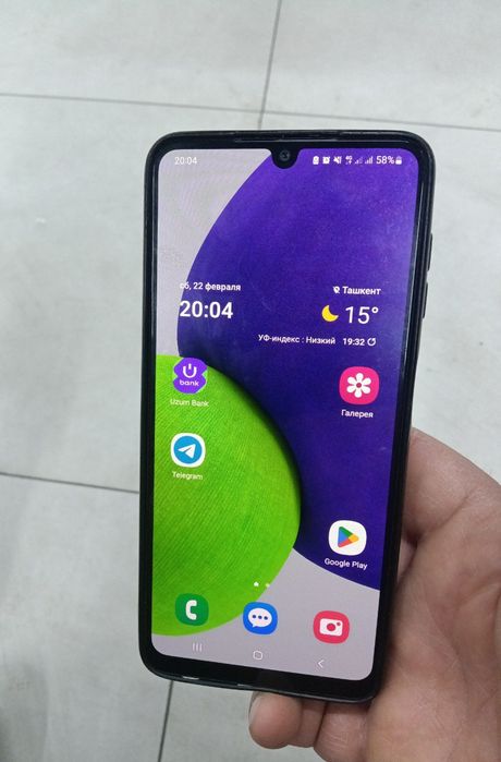 Samsung galaxy A22 4/64gb sotiladi.