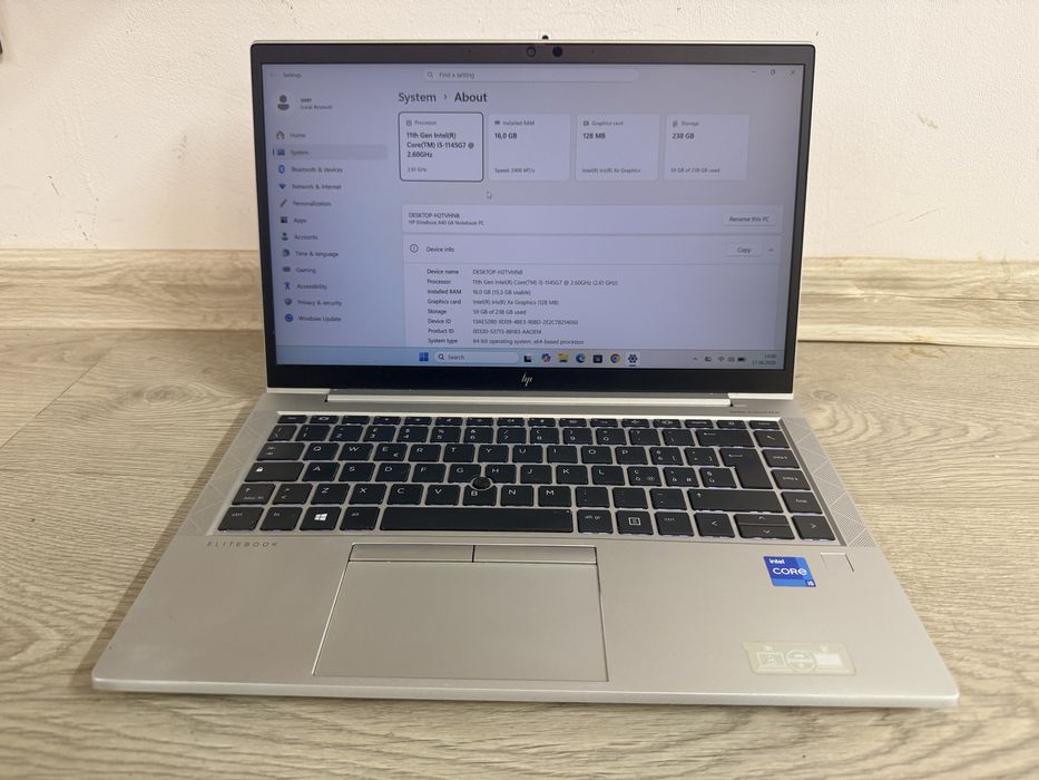Hp Elitebook 840 G8 i5 16 Gb DDR4 Nvme 256 Gb IMPECABIL