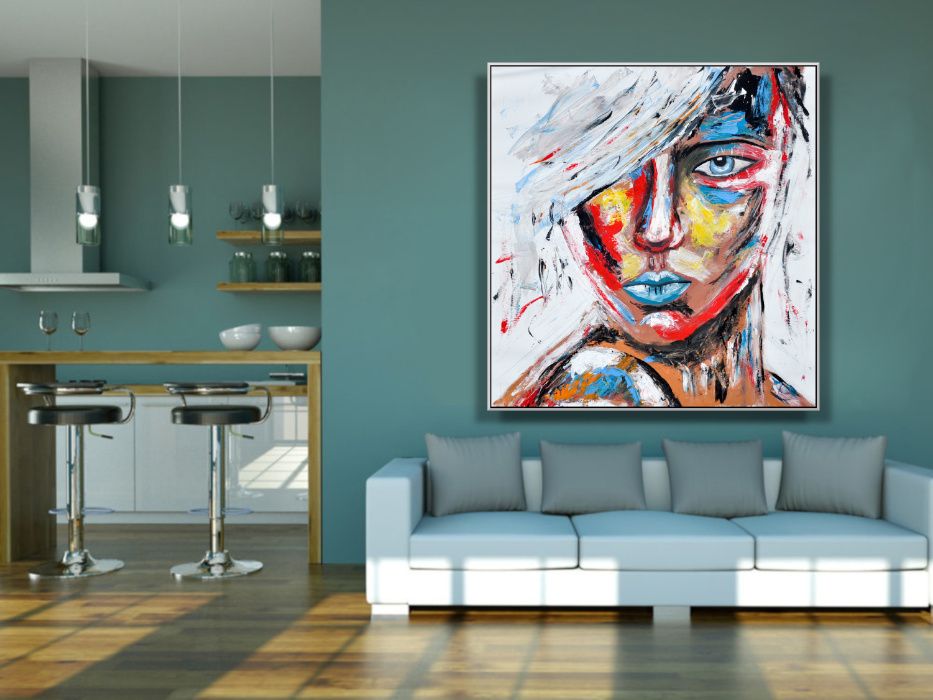 абстрактни картини ръчно рисувани с акрилни бои