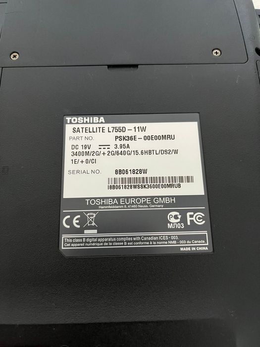 Ноутбук “Toshiba”