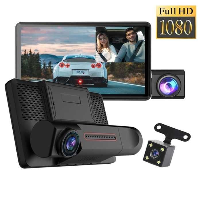 Видеорегистратор PG09 – 3 Камери, 4 Full HD, Задна камера + Вътрешна