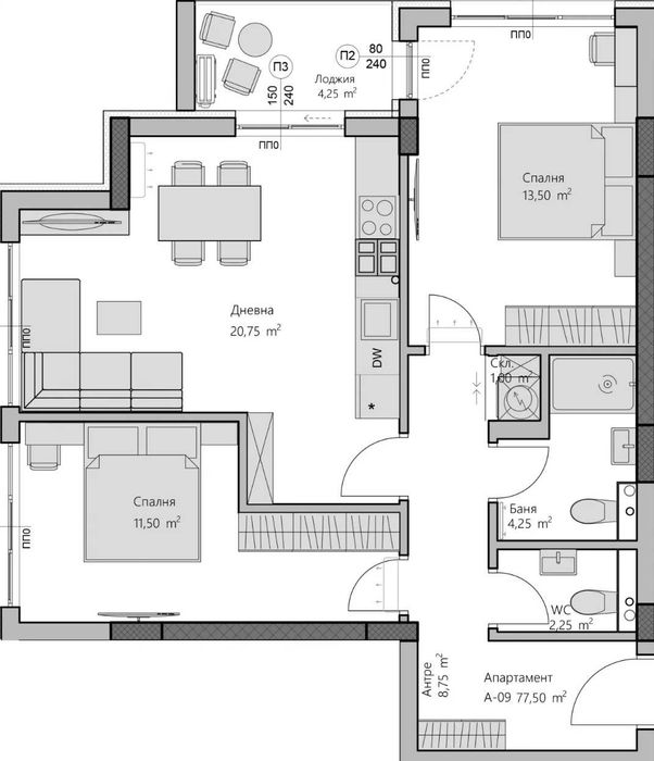 ПРЕД АКТ 14! Тристаен южен НОВА СГРАДА - Христо Смирненски
