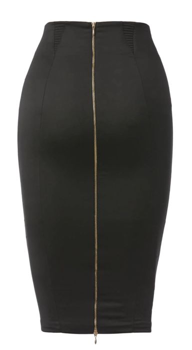 Fusta neagra din satin creion Murmur marimea 40 (Fr)