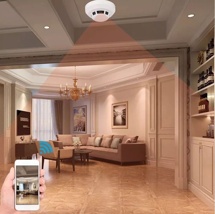 4К WiFi камера в димен детектор, скрита камера, охрана, нощно виждане