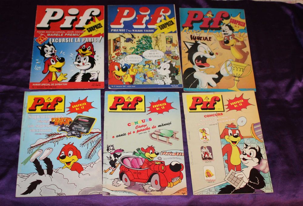 revista PIF Gadget serie noua 443 La mort de Rahan album HapPif Birthday 75 ans Mircea Arapu Teddy Ted Pif surpriza romana  1 2 3 12 14 benzi desenate