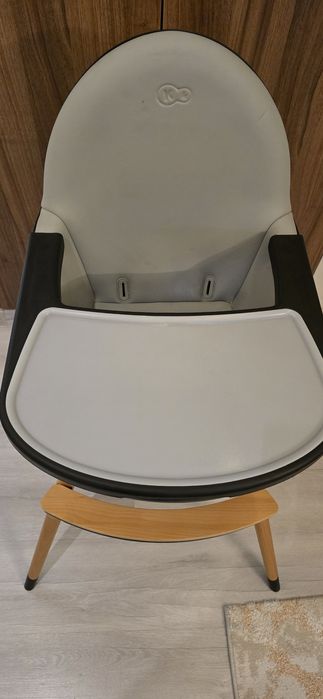 Детско столче за хранене Kinderkraft Fini 2, 2в1, в сиво