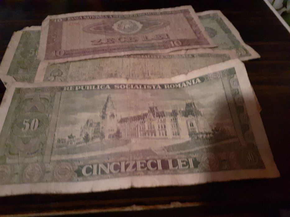 Bancnote de 10,25 și 50 lei din RSR