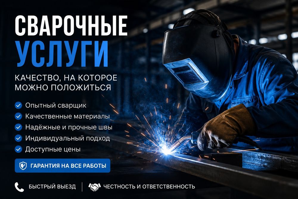 Сварщик. Сварочные работы. Услуги сварщика
