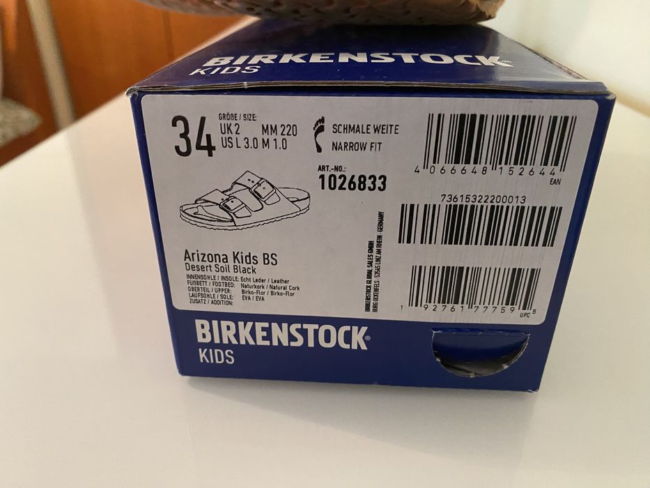 Birkenstock детски чехли номер 34