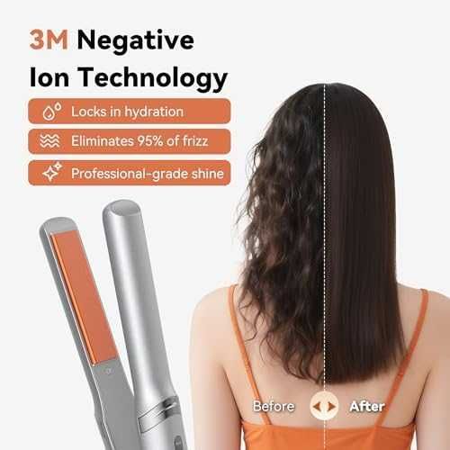 Нова Мини преса за коса 0.7" йонна технология авто изключване за жени