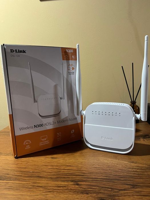 Wi-Fi роутер D-Link DSL-124 N300 (модем + роутер)