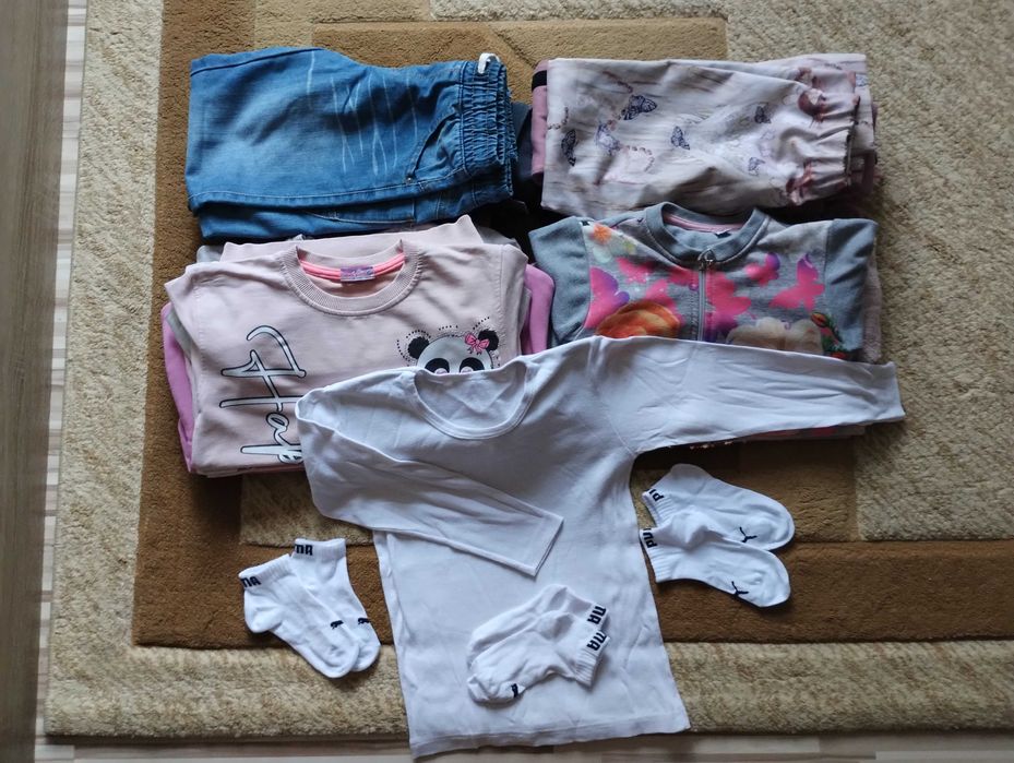 Сет есенно-зимни дрехи, размер 134 за момиче и ПОДАРЪЦИ