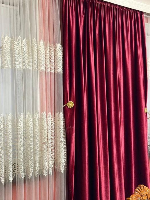 Шторы тюль и портьера комплект