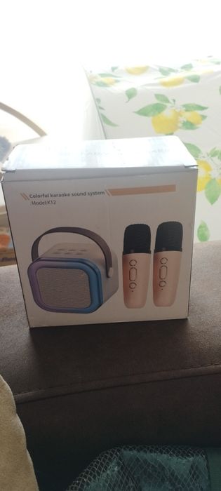Караоке с два микрофона и колонка