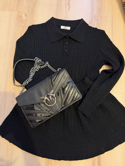 Дамска чанта Pinko - естествена кожа