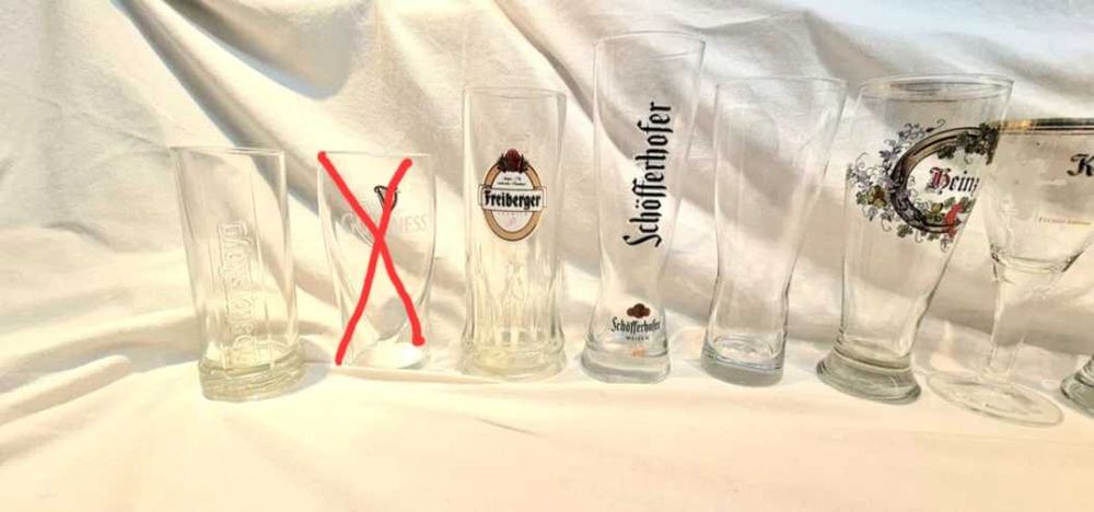 Различни чаши за бира 0,2мл, 0,4мл, 0,5мл.