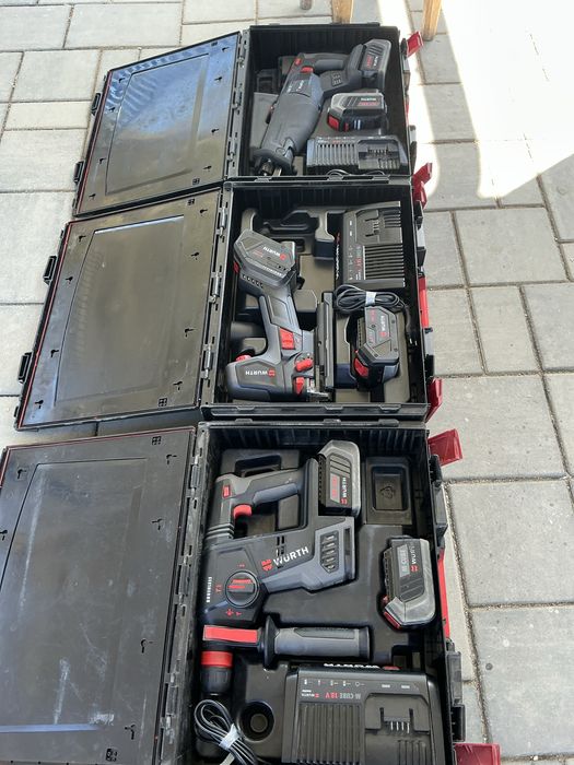 Vind set complet 3buc wurth AFS,ABH,APS 18 Compact  2024 toate 5ah