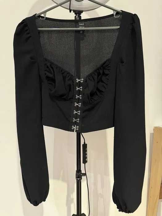 топ, блуза черная s