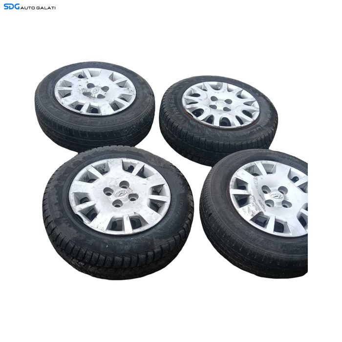 Set 4 Jante Roti Tabla cu Capace 175 70 R14 M+S Hyundai i20 2008 - 2014 [M9564]
