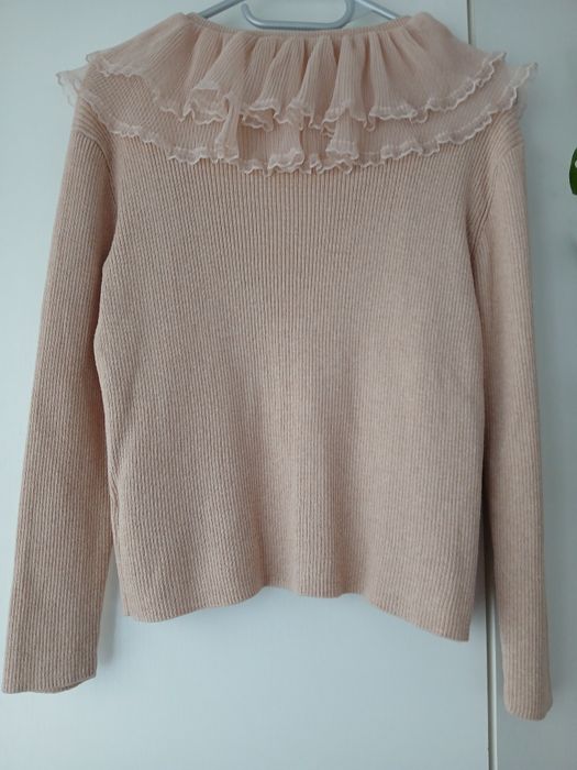 Cardigan Zara. cu guler din tul